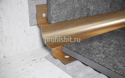 Стальной профиль для внутренних углов закладной 10 мм FWM 10 GS золото сатинированное 2,7 м