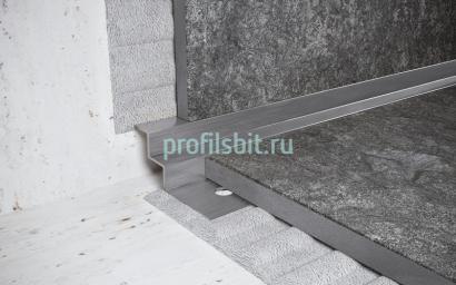 Стальной профиль для внутренних углов закладной 15 мм FW 15 S сатинированная сталь 2,7 м