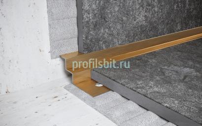 Стальной профиль для внутренних углов закладной 12 мм FW 12 GS золото сатинированное 2,7 м