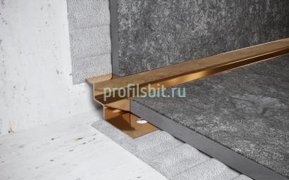 Стальной профиль для внутренних углов закладной 10 мм FW 10 GP золото полированное 2,7 м