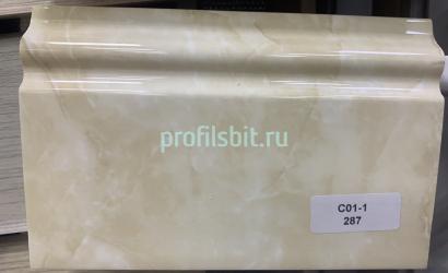 Напольный плинтус 100 мм Asvi C-01 ПВХ 287 мрамор 2,4 м