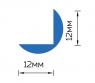 Уголок 3/4 12Х12 мм Асви ПВХ белый 2,4 м