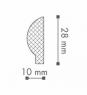 Декоративный молдинг NMC Arstyl SP1 28х10 200 см