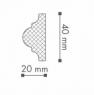 Декоративный молдинг NMC Wallstyl WO2 40х20 200 см