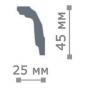 Потолочный плинтус NMC LX-49 200 см 45х25 мм