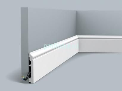 Напольный плинтус с кабель-каналом гибкий Orac Decor Duropolymer Flex SX173F 2 м