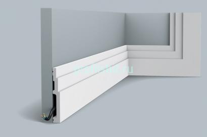 Напольный плинтус с кабель-каналом гибкий Orac Decor Duropolymer Flex SX180F 2 м