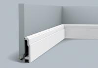 Напольный плинтус с кабель-каналом гибкий Orac Decor Duropolymer Flex SX155F 2 м