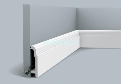 Напольный плинтус с кабель-каналом Orac Decor Duropolymer SX155 2 м