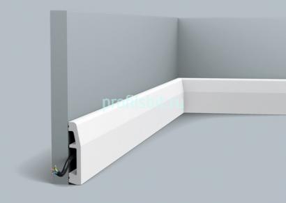 Напольный плинтус с кабель-каналом Orac Decor Duropolymer SX125 2 м