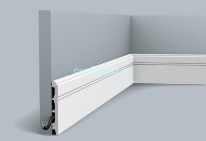 Напольный плинтус с кабель-каналом Orac Decor Duropolymer SX105 2 м