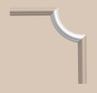 Декоративный угловой элемент молдинга Orac Decor Duropolymer PX120A 190х88 мм