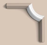 Декоративный угловой элемент молдинга Orac Decor Purotouch P4020A 164х91 мм