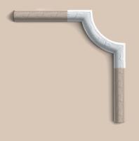 Декоративный угловой элемент молдинга Orac Decor Duropolymer P101A 245х245 мм