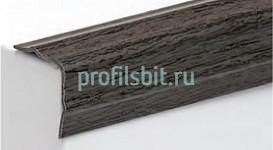Отделочный уголок фигурный 30х30 мм Асви ПВХ 330 Орех темный 2,7 м