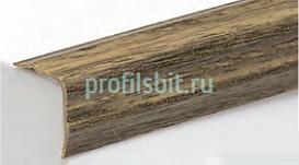 Отделочный уголок фигурный 30х30 мм Асви ПВХ 330 Орех светлый 2,7 м