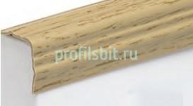 Отделочный уголок фигурный 30х30 мм Асви ПВХ 330 Дуб 2,7 м