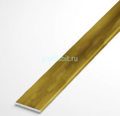 Алюминиевая полоса 20 мм золото люкс браш 2,5 м