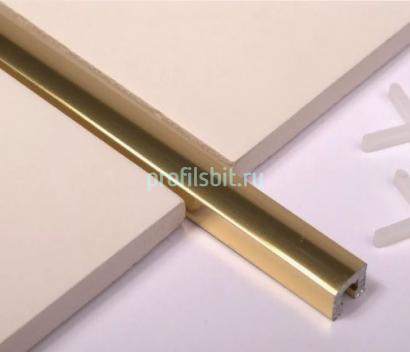 Алюминиевый П-профиль 7х10 мм Б-7 золото люкс 3 м