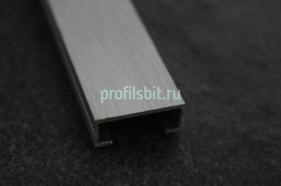 Алюминиевый П-профиль 7х10 мм Б-7 серебро браш 3 м