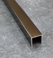 Алюминиевый П-профиль 8х10 мм Б-1 бронза люкс 3 м