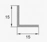 Алюминиевый уголок 15х15 мм ПБ15х15 антрацит муар 3 м