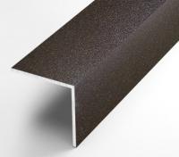 Алюминиевый уголок 30х30 мм ПБ30х30 шоколад муар 3 м