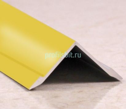 Алюминиевый уголок 21х21 мм ПВ21х21 внутренний золото люкс 2,7 м