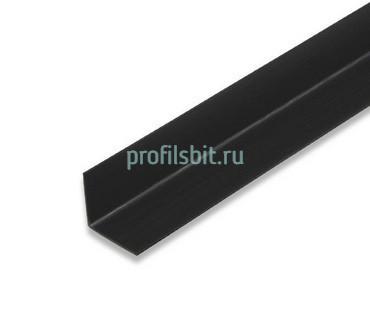 Алюминиевый уголок 21х21 мм ПВ21х21 внутренний черный 2,7 м