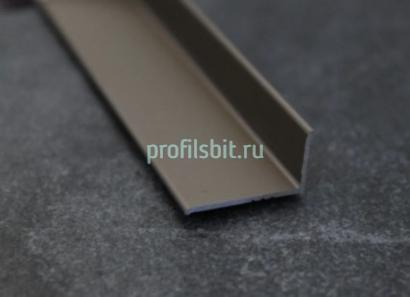 Алюминиевый уголок 21х21 мм ПВ21х21 внутренний шампань матовая 2,7 м