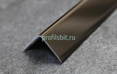 Алюминиевый уголок 20х20 мм ПН20х20 наружний бронза матовая 2,7 м