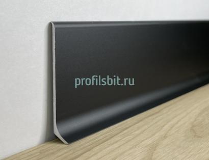 Напольный плинтус алюминиевый 60 мм Мега-Трейд ЛП-60 Чёрный 3м