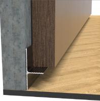 Теневой профиль алюминиевый Мега-трейд ТП-40 Чёрный 3м