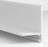 Алюминиевый микроплинтус Мега-Трейд МП-32 Серебристый 3м