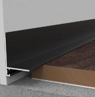 Алюминиевый микроплинтус Мега-Трейд МП-32 Чёрный 3м