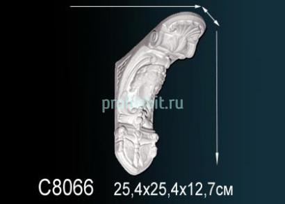 Декоративная консоль Перфект C8066 254х127х251 мм белый полиуретан