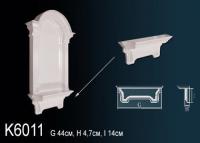 Декоративная ниша Перфект K6011 140х440х47 мм белый полиуретан