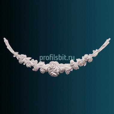 Декоративный орнамент Перфект G2040 165х462х27 мм белый полиуретан