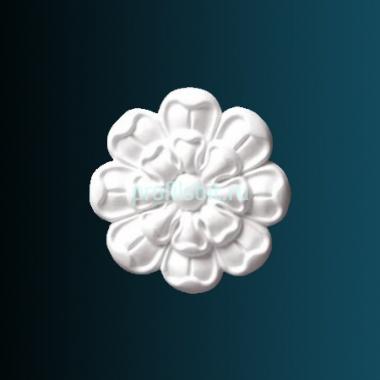 Декоративный орнамент Перфект G2043 127х127х17 мм белый полиуретан