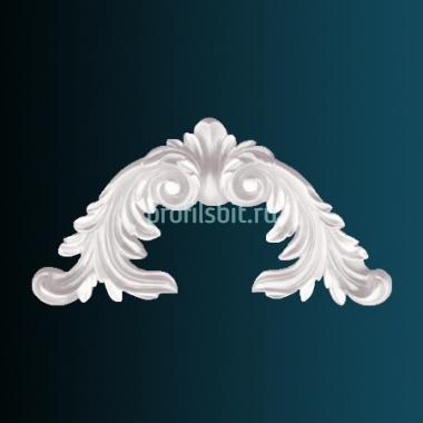 Декоративный орнамент Перфект G2074 116х227х27 мм белый полиуретан