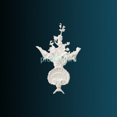 Декоративный орнамент Перфект G2207 320х210х32 мм белый полиуретан