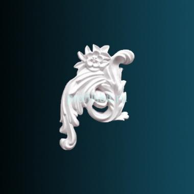 Декоративный орнамент Перфект G2315L 180х110х24 мм белый полиуретан