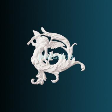 Декоративный орнамент Перфект G2320R 220х210х23 мм белый полиуретан