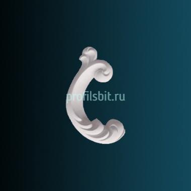 Декоративный орнамент Перфект G2328R 135х65х25 мм белый полиуретан