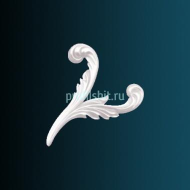 Декоративный орнамент Перфект G2341R 218х250х22 мм белый полиуретан