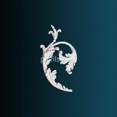 Декоративный орнамент Перфект G2358L 305х152х20 мм белый полиуретан