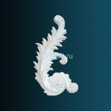 Декоративный орнамент Перфект G2368L 205х119х25 мм белый полиуретан