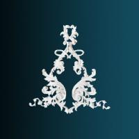 Декоративный орнамент Перфект G2411 530х460х25 мм белый полиуретан