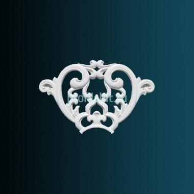 Декоративный орнамент Перфект K4044 230х400х16 мм белый полиуретан