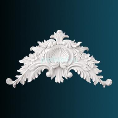 Декоративный орнамент Перфект P1002 385х732х75 мм белый полиуретан